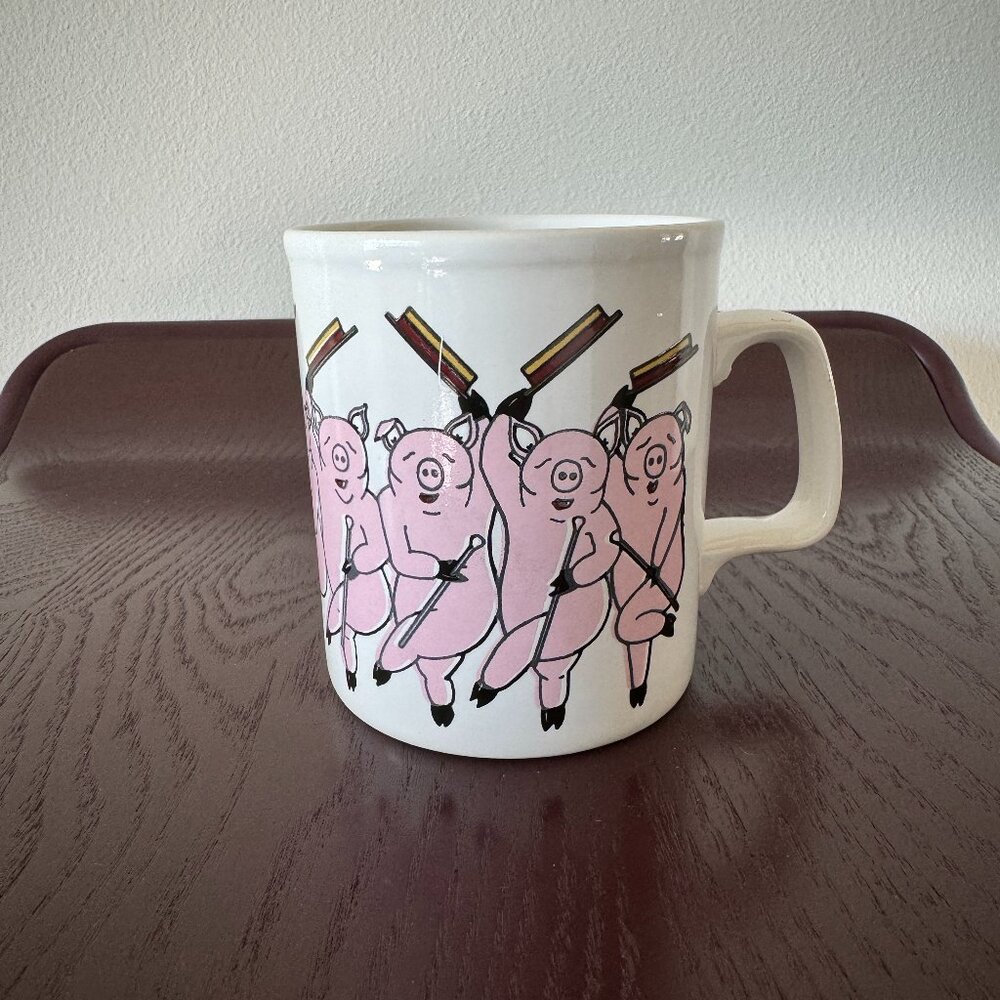 Vintage Dancing Pig Mug